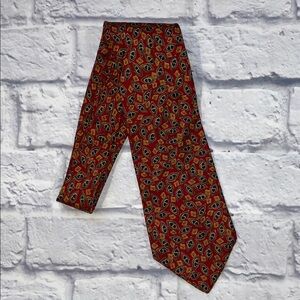 Vintage Dior Men's Red and Black Patterned Pants